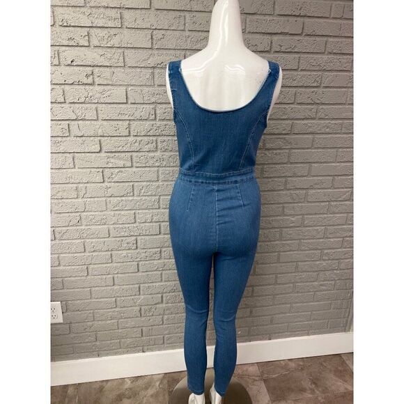 Haute Monde Women Denim Jumpsuit Size S - Picture 4 of 9